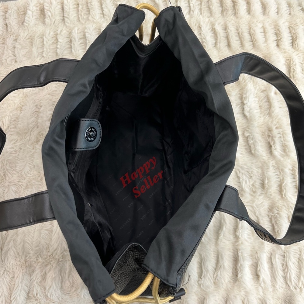 Versace Tote Bag Holdall Weekender Black Metallic Gold Medusa Handbag RARE NEW - Picture 6 of 8